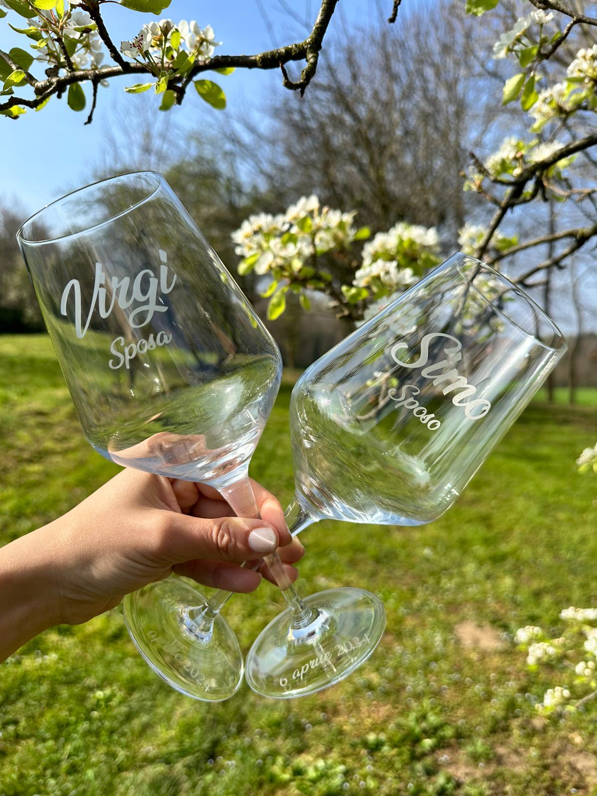Coppia di calici personalizzati