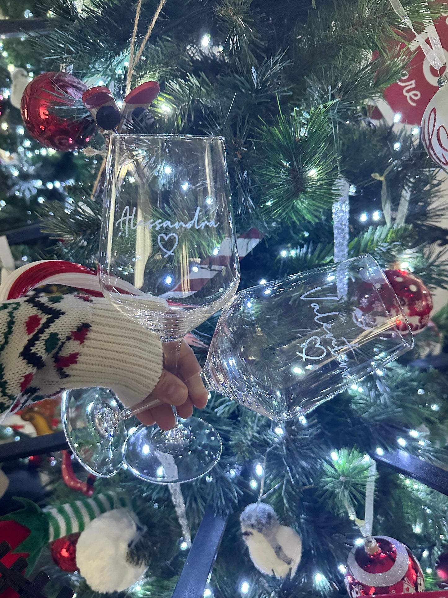 Coppia di calici personalizzati (Natale)